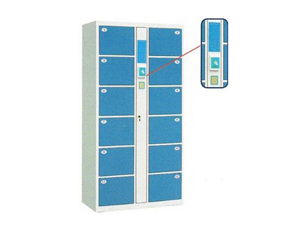 12門電子存包柜藍